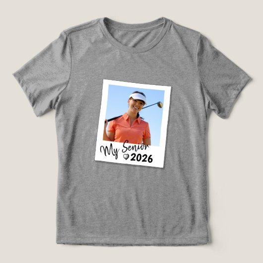 Mijn Senior Custom Afbeelding Golf Shirt (Design voorkant)