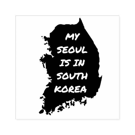 Mijn SEOUL is in Zuid-Korea Rubberstempel (Afrduk)