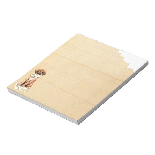 Mijn sequbone Ate Mijn thuiswerk Notitieblok (Linkerzijde)