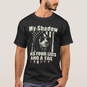 Mijn Shadow Cocker Spaniel Proud American Flag Fun T-shirt