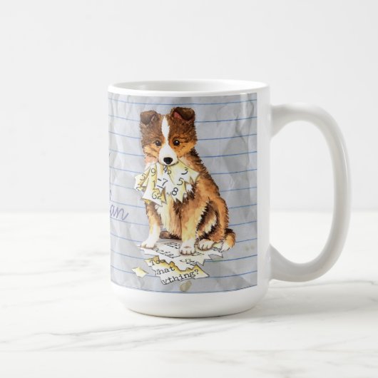 Mijn Sheltie Ate mijn Lesson Plan Koffiemok (Rechts)