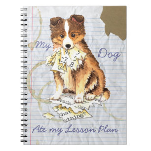 Mijn Sheltie Ate mijn Lesson Plan Notitieboek