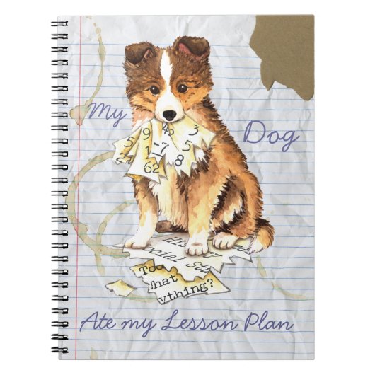 Mijn Sheltie Ate mijn Lesson Plan Notitieboek (Voorkant)