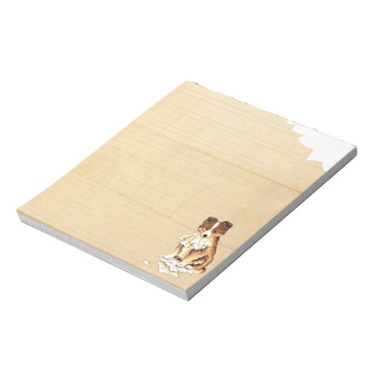 Mijn Sheltie Ate mijn thuiswerk Notitieblok (Linkerzijde)