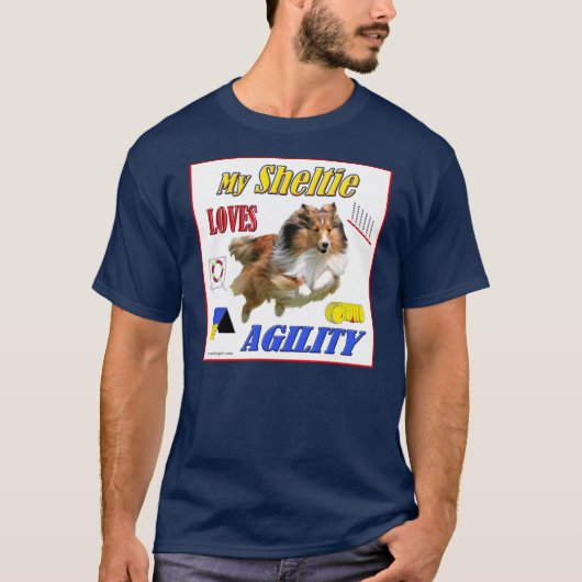 Mijn Sheltie houdt van Agility Design - Sable T-shirt (Voorkant)