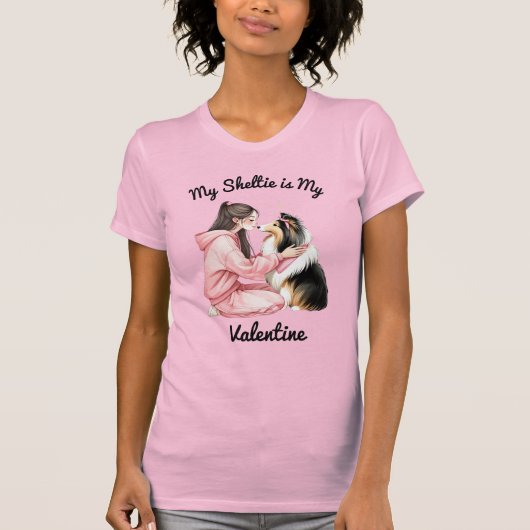 Mijn Sheltie is mijn Valentijn T-shirt (Voorkant)
