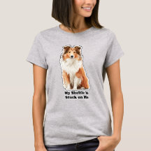 Mijn Sheltie Zit Aan Me Geplakt Schattige Hond Lie