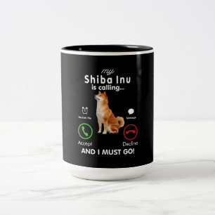 Mijn shiba inu belt Humor Dog Gift Tweekleurige Koffiemok
