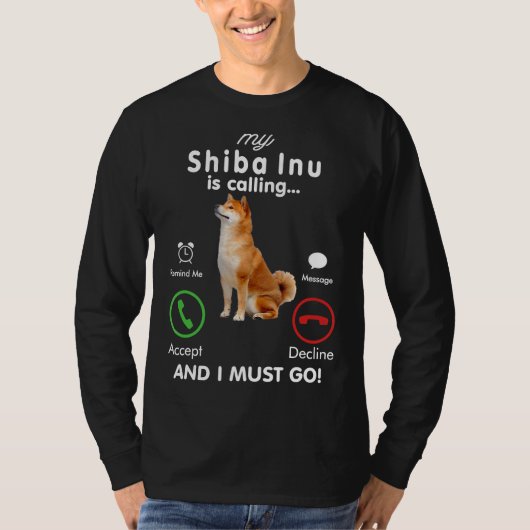 mijn shiba inu noemt grappig cadeau T-Shirt (Voorkant)