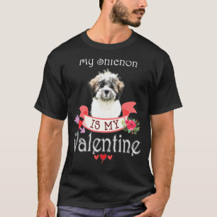 Mijn Shichon Dog is mijn Valentijn Happy Cute Hear T-shirt