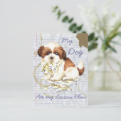 Mijn Shih Tzu Ate mijn lesplan Briefkaart (Staand voorkant)