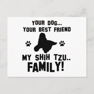 Mijn shih tzu familie, je hond is gewoon een beste briefkaart