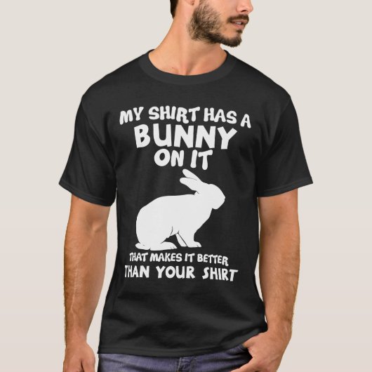 Mijn Shirt heeft Bunny Funny Animal Rabbit Lover G (Voorkant)