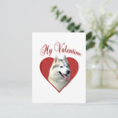 Mijn Siberische Husky Valentijn: Liefde Huskies Feestdagenkaart (Staand voorkant)