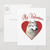 Mijn Siberische Husky Valentijn: Liefde Huskies Feestdagenkaart (Voorkant / Achterkant)