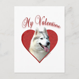Mijn Siberische Husky Valentijn: Liefde Huskies Feestdagenkaart