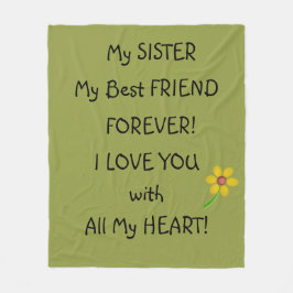 Mijn SISTER Mijn beste FRIEND Fleece Blanket