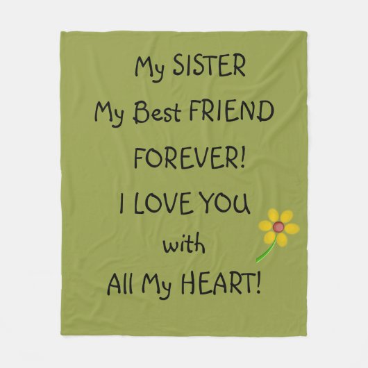 Mijn SISTER Mijn beste FRIEND Fleece Blanket (Voorkant)