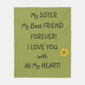 Mijn SISTER Mijn beste FRIEND Fleece Blanket Deken (Voorkant)