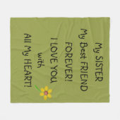 Mijn SISTER Mijn beste FRIEND Fleece Blanket Deken (Voorkant (Horizontaal))