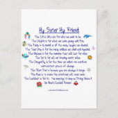 MIJN SISTER Mijn vriendengedicht met grafische kaa Briefkaart (Voorkant)