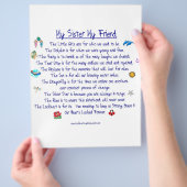 MIJN SISTER Mijn vriendengedicht met grafische kaa Flyer (Hand)