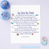 MIJN SISTER Mijn vriendengedicht met grafische kaa Flyer (Enkel)