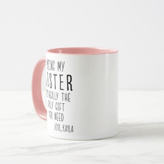 MIJN SISTER ZIJN IS ECHT HET ENIGE VERMOGEN DAT JE MOK (Voorkant links)