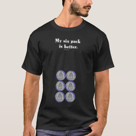 Mijn Six Pack is beter T-shirt (Voorkant)
