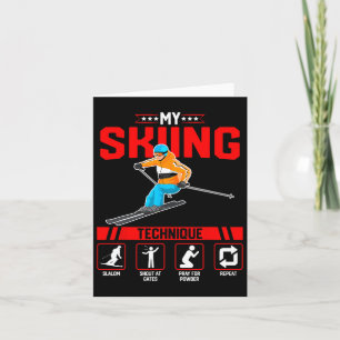 Mijn Skitechniek - Funny Ski Snowboard Lover Sn Kaart