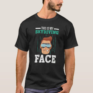 Mijn skydiving gezicht skydive parachute parachute t-shirt