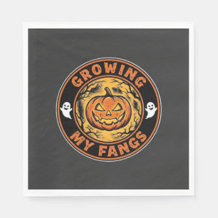 Mijn slagtanden laten groeien Halloween Pompoen Sp Servet