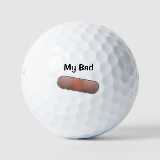 Mijn slechte  bandAid Golfballen (Voorkant)