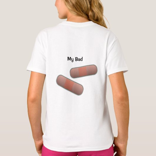 Mijn slechte  BandAid Kinderen T-shirt (Achterkant)
