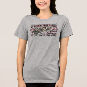 Mijn sleutel kan je auto repareren, niet je attitu Tri-Blend shirt