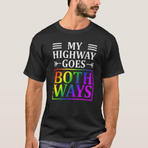 Mijn snelweg gaat naar beide manieren: LGBT Rainbo T-shirt