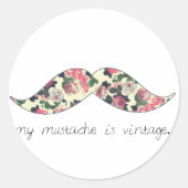 Mijn snor is  sticker (Voorkant)