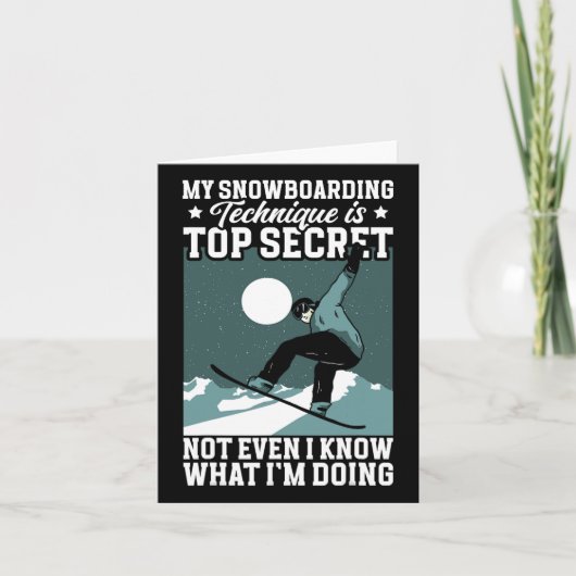 Mijn snowboard techniek kaart (Voorkant)