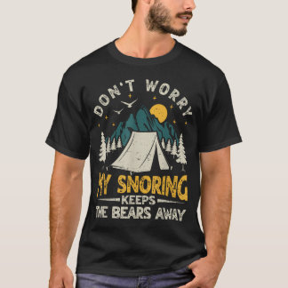 Mijn Snurken Houdt Beren Weg Grappig Kamperen Kamp T-shirt