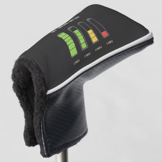 Mijn sociale batterij introvert sociale Humor Golfheadcover (3/4 voorkant)