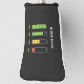 Mijn sociale batterij introvert sociale Humor Golfheadcover (Draai 90)