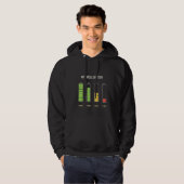 Mijn sociale batterij introvert sociale Humor Hoodie (Voorkant volledig)