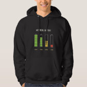 Mijn sociale batterij introvert sociale Humor Hoodie (Voorkant)