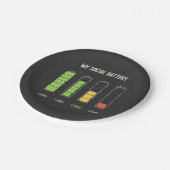 Mijn sociale batterij introvert sociale Humor Papieren Bordje (Gekanteld)