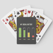 Mijn sociale batterij introvert sociale Humor Pokerkaarten (Achterkant)