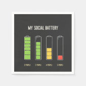 Mijn sociale batterij introvert sociale Humor Servet (Voorkant)