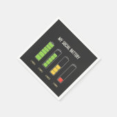 Mijn sociale batterij introvert sociale Humor Servet (Hoek)