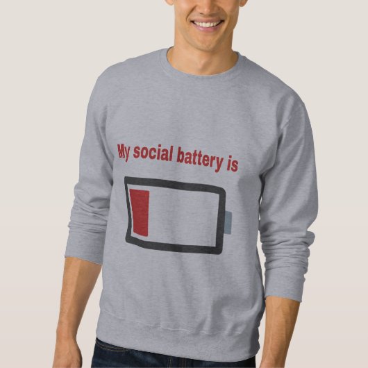 MIJN SOCIALE BATTERIJ IS LEEG TRUI (Voorkant)