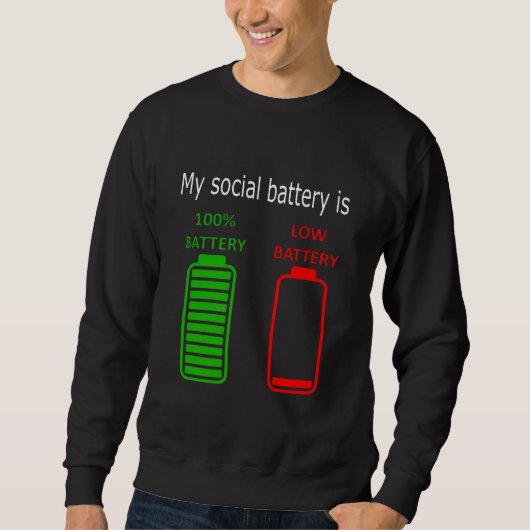 MIJN SOCIALE BATTERIJ IS LEEG TRUI (Voorkant)