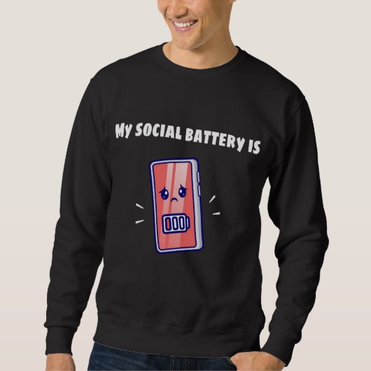 MIJN SOCIALE BATTERIJ IS LEEG TRUI (Voorkant)